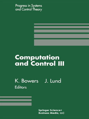 cover image of Computation and Control III